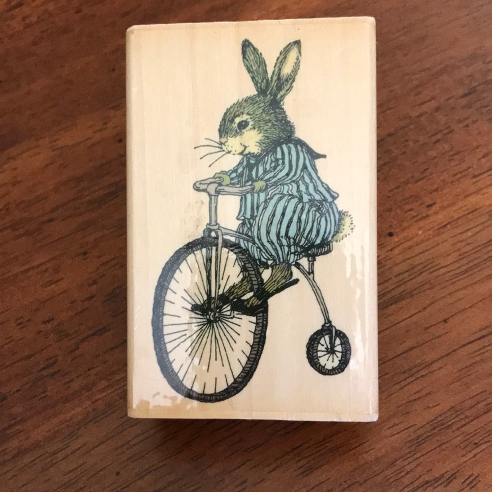 Holly Pond Hill OLIVER’S BIKE Rubber Stamp Susan Wheeler